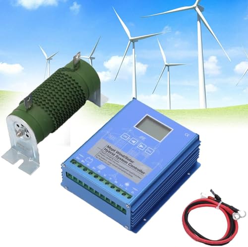 MOXAC Smart Wind Solar Hybrid MPPT-Laderegler, 3000 W/5000 W/6000 W/8000 W 12 V/24 V/48 V für Wind-Solarpanel, Wind-Solar-Ergänzungssystem mit LCD-Bildschirm,12v-5000w von MOXAC