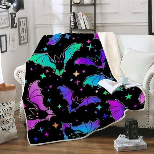 MOXINO 3D Schläger Sherpa Decke 130x150 cm Halloween Kuscheldecke Flauschig Microfiber Fleecedecke Weich und Warme Wohndecke Throw Blanket Sofadecke Couchdecke Tagesdecke（Muster 15-15） von MOXINO