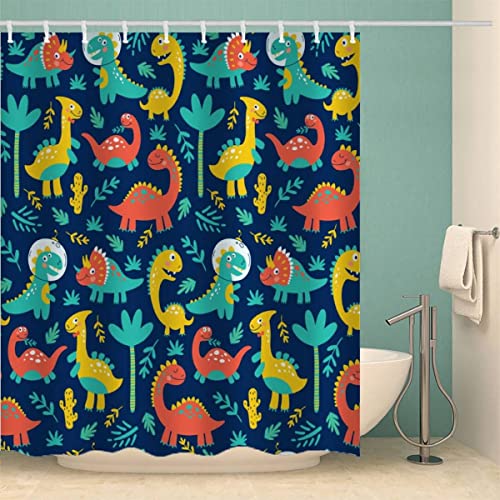 MOXINO Dinosaurier Duschvorhang Anti-Schimmel 120x180 cm Polyester Stoff Textil Waschbar Badvorhang 3D Süßer Dino Motiv Design Duschvorhänge Wasserdicht Badezimmer Vorhänge mit 12 Haken MOXINO Dinosaurier Duschvorhang Anti-Schimmel 120x180 cm Polyester Stoff Textil Waschbar Badvorhang 3D Süßer Dino Motiv Design Duschvorhänge Wasserdicht Badezimmer Vorhänge mit 12 Haken von MOXINO
