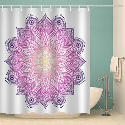 MOXINO Mandala Duschvorhang Anti-Schimmel 180x180 cm Polyester Stoff Textil Waschbar Badewanne Badvorhang 3D Blumen Boho Retro Shower Curtain Wasserdicht Badezimmer Vorhänge mit 12 Haken MOXINO Mandala Duschvorhang Anti-Schimmel 180x180 cm Polyester Stoff Textil Waschbar Badewanne Badvorhang 3D Blumen Boho Retro Shower Curtain Wasserdicht Badezimmer Vorhänge mit 12 Haken von MOXINO