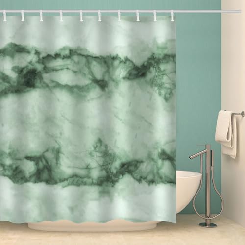 MOXINO Marmor Duschvorhang Anti-Schimmel 120x180 cm Polyester Stoff Textil Waschbar Wasserdicht Badvorhang 3D Marmor Motiv Duschvorhänge Badezimmer mit 12 Haken（Stil 100-3） von MOXINO