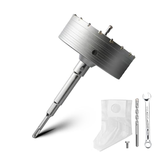 160MM Bohrkrone Set mit SDS plus Adapter 220mm und Zentrierbohrer 8x110mm,Bohrkrone Steckdose für Mauerwerk und Beton 160MM Bohrkrone Set mit SDS plus Adapter 220mm und Zentrierbohrer 8x110mm,Bohrkrone Steckdose für Mauerwerk und Beton von MOXPIFY