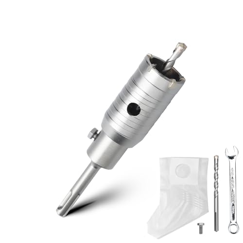45MM Bohrkrone Set mit SDS plus Adapter 110mm und Zentrierbohrer 8x110mm,Bohrkrone Steckdose für Mauerwerk und Beton 45MM Bohrkrone Set mit SDS plus Adapter 110mm und Zentrierbohrer 8x110mm,Bohrkrone Steckdose für Mauerwerk und Beton von MOXPIFY