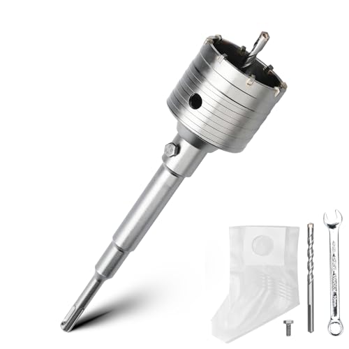 68MM Hohl-Bohrkrone Set mit SDS plus Adapter 220mm und Zentrierbohrer 8x110mm,Bohrkrone Steckdose für Mauerwerk und Beton 68MM Hohl-Bohrkrone Set mit SDS plus Adapter 220mm und Zentrierbohrer 8x110mm,Bohrkrone Steckdose für Mauerwerk und Beton von MOXPIFY