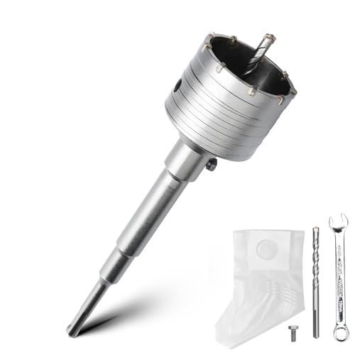 73MM Bohrkrone Set mit SDS plus Adapter 220mm und Zentrierbohrer 8x110mm,Bohrkrone Steckdose für Mauerwerk und Beton 73MM Bohrkrone Set mit SDS plus Adapter 220mm und Zentrierbohrer 8x110mm,Bohrkrone Steckdose für Mauerwerk und Beton von MOXPIFY