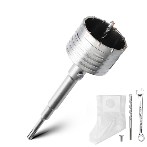 85MM Bohrkrone Set mit SDS plus Adapter 220mm und Zentrierbohrer 8x110mm,Bohrkrone Steckdose für Mauerwerk und Beton 85MM Bohrkrone Set mit SDS plus Adapter 220mm und Zentrierbohrer 8x110mm,Bohrkrone Steckdose für Mauerwerk und Beton von MOXPIFY