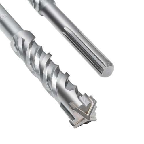SDS Max Bohrer 32 x 340mm,Betonbohrer mit 4 Hartmetall Schneiden und Doppelwendel,Hammerbohrer Für Beton,Stein,Naturstein von MOXPIFY