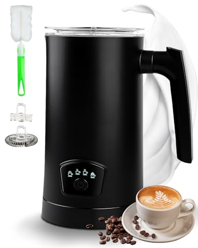 4 in 1 Milchaufschäumer Elektrisch, 590ML Stumm Automatischer Edelstahl Milchschäumer, 400W Schneller Milchaufschäumer mit Griff, Ein-Klick-Steuerung, für heiße Schokolade, Latte, Cappuccino 4 in 1 Milchaufschäumer Elektrisch, 590ML Stumm Automatischer Edelstahl Milchschäumer, 400W Schneller Milchaufschäumer mit Griff, Ein-Klick-Steuerung, für heiße Schokolade, Latte, Cappuccino von MOXTOYU