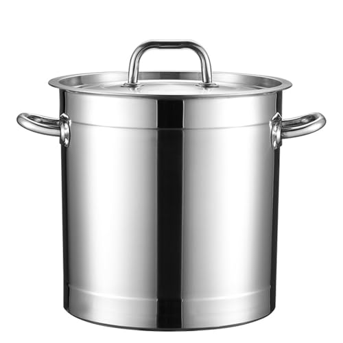 201 Edelstahl -Stockpot Automatischer Topfrührer mit Deckel Kochstock Pot Mischtopf Eimer Metall -Meeresfrüchte -Kessel Kochkessel für Kitichen Restaurant von MOYIDUE