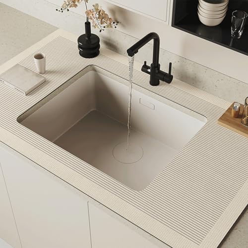 Abtropfmatte, rutschfeste Gummi-Abtropfmatte für Arbeitsplatte, schnell trocknend, spülmaschinenfest, Untergestell-Spülbeckenmatte, auch als Haustierfuttermatte (Stil 12, 100 x 120 cm) von MOYIDUE