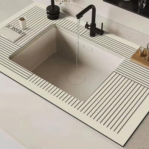 Abtropfmatte für die Küche, hitzebeständige Abtropfmatte für Küchentheke, 38,1 x 61 cm, rutschfeste Abtropfmatte, schnell trocknend, wasserdicht, Spülbeckenmatte für Geschirr, Tassen, Utensilien (Stil Abtropfmatte für die Küche, hitzebeständige Abtropfmatte für Küchentheke, 38,1 x 61 cm, rutschfeste Abtropfmatte, schnell trocknend, wasserdicht, Spülbeckenmatte für Geschirr, Tassen, Utensilien (Stil von MOYIDUE