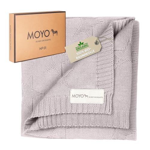 MOYO Babydecke Warmer Sommerregen I 70x90cm I Atmungsaktive Kuscheldecke aus 100% GOTS-Bio-Baumwolle I Weiche Baby-Bettdecke für Junge & Mädchen I Baumwolldecke Geburt von MOYO