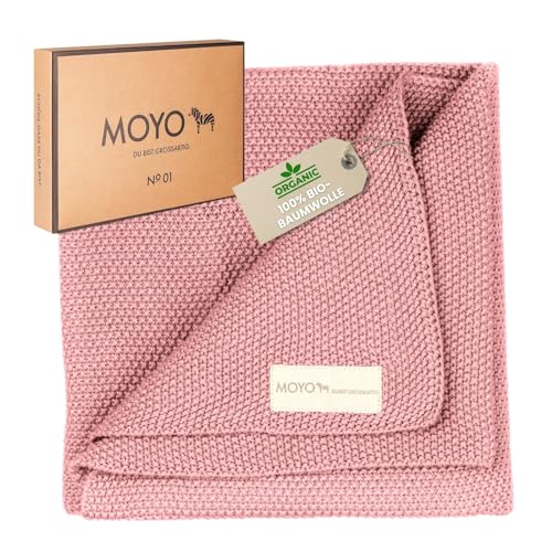 MOYO Babydecke - traumhafte Babydecke Baumwolle (100% Bio, GOTS) - 100% klimaneutral - atmungsaktive Baby Decke - Kuscheldecke Baby Geschenk Junge & Mädchen (Verträumte Heide) von MOYO