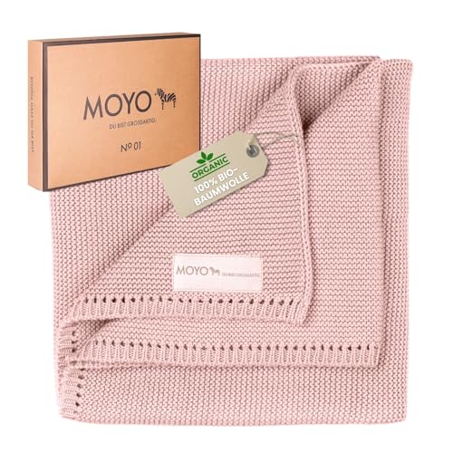 MOYO Babydecke - traumhafte Babydecke Baumwolle (100% Bio, GOTS) - 100% klimaneutral - atmungsaktive Baby Decke - Kuscheldecke Baby Geschenk Junge & Mädchen (Wilde Rosenblüte) von MOYO