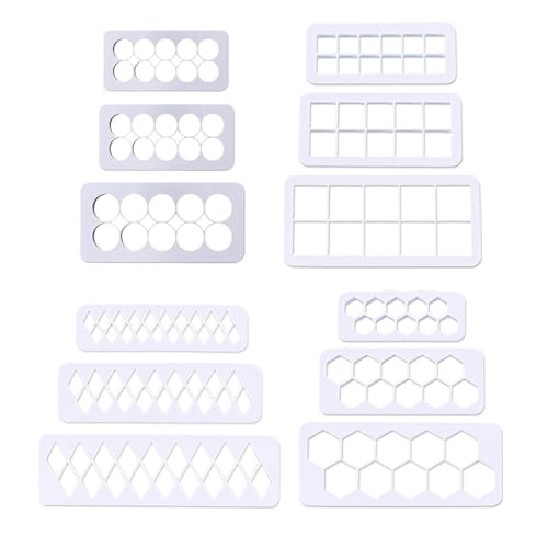 36-teiliges Ausstechformen-Set, geometrische Multicutter-Quadrat-Kuchen, Fondant-Ausstechformen, 4 Größen, quadratische Ausstechformen, Kuchendekoration von MOYWYCNO