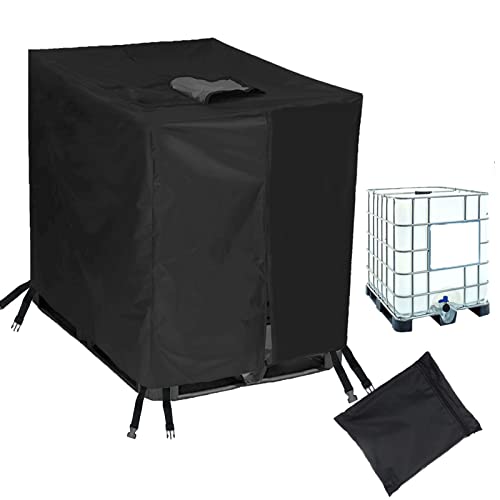 MOZMY IBC Tank Abdeckung, Upgrade IBC Wassertank Abdeckung mit Top Deckelöffnung und Reißverschluss, Abdeckplane für IBC Tank 1000L Outdoor, 210D Oxford Schutzhülle IBC Abdeckung (120x100x116cm) von MOZMY