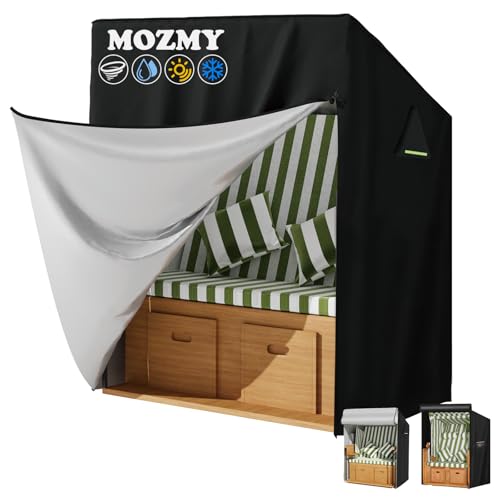 MOZMY Strandkorb Abdeckung 3 sitzer- 420D Wetterfest Strandkorb Schutzhülle, 135x105x175/140, Abdeckhauben Strandkörbe Wasserdichtist mit Reißverschluss, Strandkorbhülle Winterfest MOZMY Strandkorb Abdeckung 3 sitzer- 420D Wetterfest Strandkorb Schutzhülle, 135x105x175/140, Abdeckhauben Strandkörbe Wasserdichtist mit Reißverschluss, Strandkorbhülle Winterfest von MOZMY