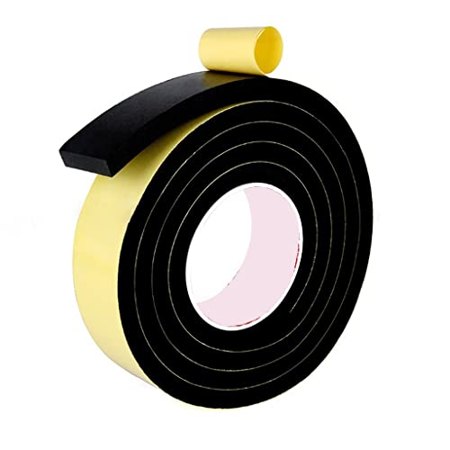 MOZTO Einseitiges Schwarzes Schaumstoffband, Verdickender Selbstklebender Dichtungsstreifen Wärmedämmung Antikollisionsschaumbänder (Color : 10mm, Size : 1cm) von MOZTO