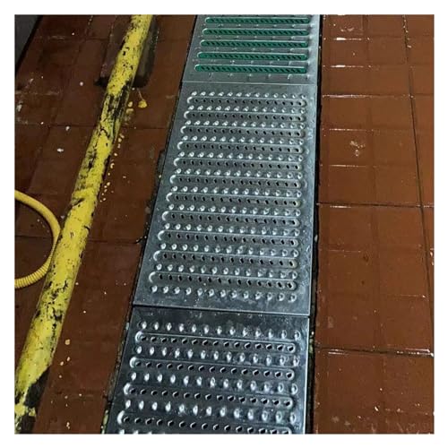 Ablaufgitter Abflussgitter 23 Zoll Lang Außenbereich Abdeckung Des Abflusses, Hochbelastbar Rinnenroste/ Drainage-Rost Rinnenabdeckung, Rechtwinklig Abwassersieb Plattenrost Ersatz(58X20X2.5CM(22.8X7. von MObyat