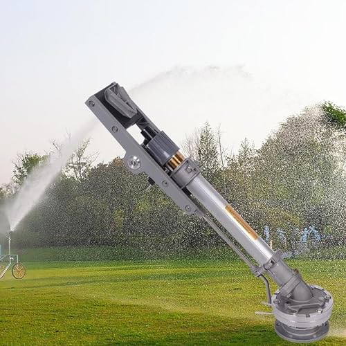 Impact Water Sprinkler, Heavy Duty Metal Pulsating Sprinkler Head, Adjustable Speed and Spraying Angle/Spray Diameter: 10-100m/25.59M3/H/3.0-8.0bar, for Orchards von MObyat