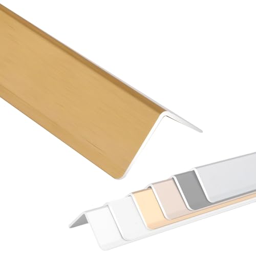 Kantenschutz Eckenschutz Ecken-Kantenschutzleiste Aluminium Schwere Eckenschutz Für Wand Eck-Schild Mit Starkem Klebstoff, Von Farbsplittern, Tapetenrissen Und Fingerabdrücken(Gold,Length 110cm/43.3 i von MObyat