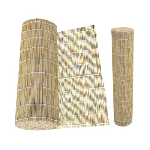 MObyat Schilfmatte Sichtschutzmatte Schilfrohrmatte 50 60 70 75 80 90 100 140 160cm Hoch Natur Sichtschutz Windschutz Schilf Individuell Gestaltbar Schilfmatten Sichtschutz Zaun von MObyat