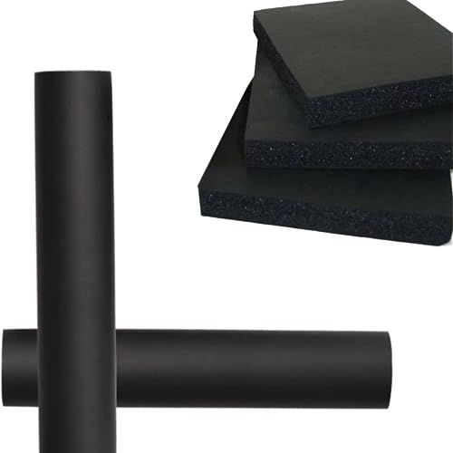 Schwarz Rohrisolierung Schaumstoffschlauch 6mm 16mm 20mm 25mm 32mm 43mm 50mm 63mm Wasserrohr-Isolierrohr Für Outdoorpipeline ( Size : T15mm X ID25mm X L1.7M ) von MObyat