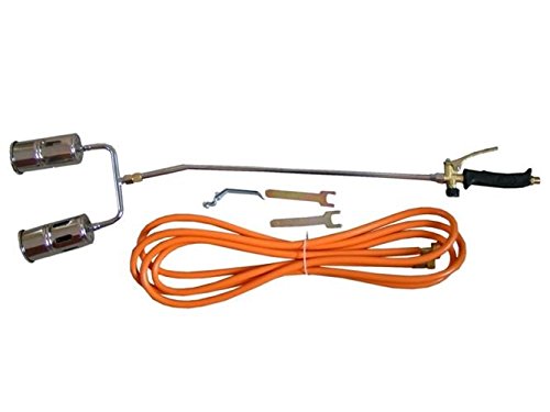MP-Store Brenner - 110KW Profi doppel Gasbrenner Dachbrenner Abflammgerät Unkrautvernichter Brenner in Orange, Metall von MP-Store