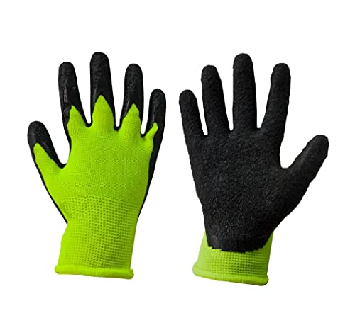 Kinder Arbeitshandschuhe Latex Schutzhandschuhe Gartenhandschuhe Handschuhe Kinderhandschuhe orange Gr. 2-6 (2, Grün) von MP-Store