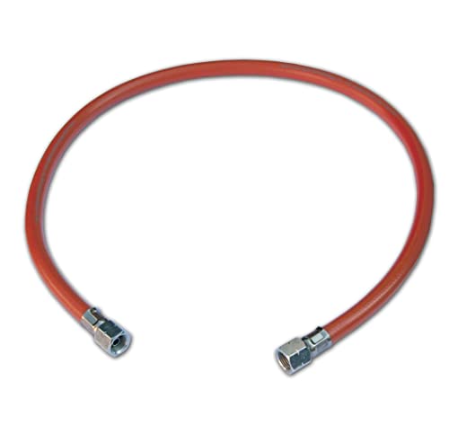 MP-Store Gasschlauch Camping, 0,8m bis 2m, Rot, 2x 1/4" (80cm), Gummi & Kunststoff, 2er Pack von MP-Store