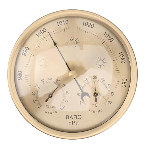Barometer, Barometer für den Innenbereich, Barometer-Thermometer, Hygrometer, 3-in-1 analoge Wetterstation, 132 mm, Zifferblatt-Barometer, Wetterbarometer, für Zuhause, Innenbereich, Büro, Barometer, Barometer für den Innenbereich, Barometer-Thermometer, Hygrometer, 3-in-1 analoge Wetterstation, 132 mm, Zifferblatt-Barometer, Wetterbarometer, für Zuhause, Innenbereich, Büro, von MPFJPNXN
