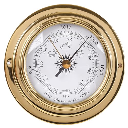 Barometer für den Innenbereich, Barometer für die Hauswand, 98 mm, analoge Wetterstation, Zifferblatt-Barometer, Außenbarometer, Wetterbarometer, für Hauswand, Angelboot, Büro-Wanddekoration Barometer für den Innenbereich, Barometer für die Hauswand, 98 mm, analoge Wetterstation, Zifferblatt-Barometer, Außenbarometer, Wetterbarometer, für Hauswand, Angelboot, Büro-Wanddekoration von MPFJPNXN