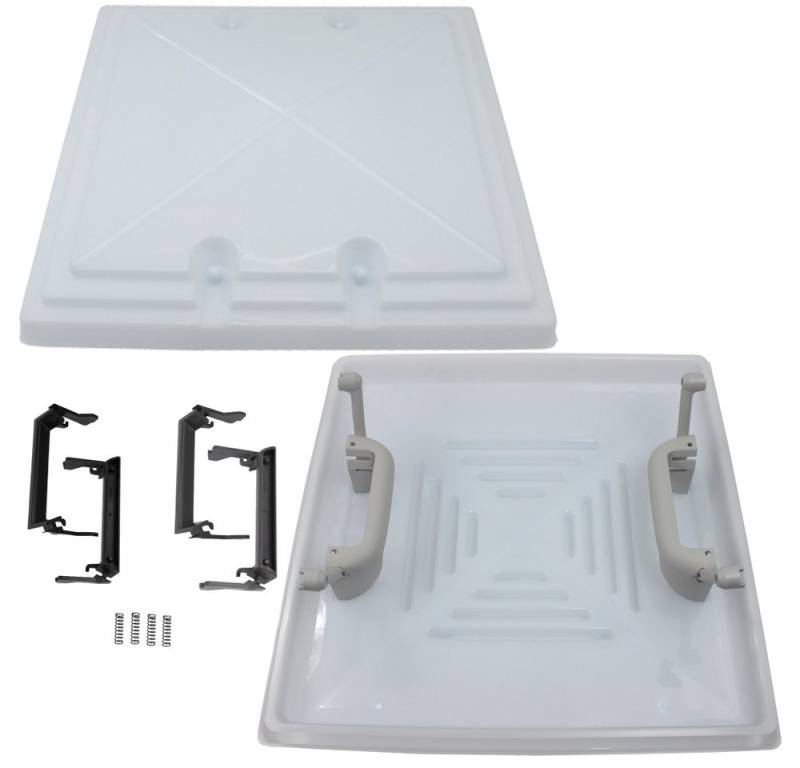 MPK Dachfenster MPK Ersatzhaube Dachluke 40 x 40 cm Modell 42 / 420 grau, Caravan, Wohnwagen, Wohnmobil, Boot von MPK