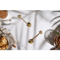 Messing Palme Kaffeelöffel Mali Perera Kitchenware von MPKitchenware