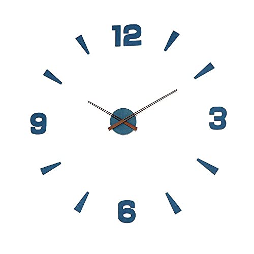 MPM Quality Modern DIY Blue Wall Clock - Originelles Design der DIY-Aufkleber-Wanduhr. natürliche 3D -Zahlen und Holzzeiger, Voll geformte 3D-Ziffern und Indizes in Blauer Farbe. 600 mm, Small/Normall MPM Quality Modern DIY Blue Wall Clock - Originelles Design der DIY-Aufkleber-Wanduhr. natürliche 3D -Zahlen und Holzzeiger, Voll geformte 3D-Ziffern und Indizes in Blauer Farbe. 600 mm, Small/Normall von MPM Quality