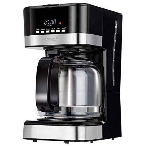 MPM MKW-05 Filter-Kaffeemaschine, Elektrische Tropfkaffeemaschine, Automatisch, Programmierbare, 15 Tassen, 1,8 Liter, Dauerfilter, LCD Display, Warmhaltefunktion, 950W, Schwarz/Edelstahl MPM MKW-05 Filter-Kaffeemaschine, Elektrische Tropfkaffeemaschine, Automatisch, Programmierbare, 15 Tassen, 1,8 Liter, Dauerfilter, LCD Display, Warmhaltefunktion, 950W, Schwarz/Edelstahl von MPM