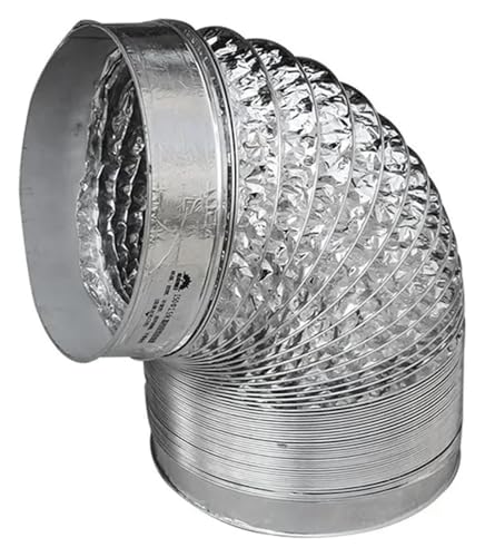 Flexibles Rohr, Aluminiumfolienrohr, flexibler Belüftungsschlauch, Entlüftungssystem for Küchentoiletten, Hydrokultur-Abluftkanal(Length 1m,Dia.150mm) von MPMPM