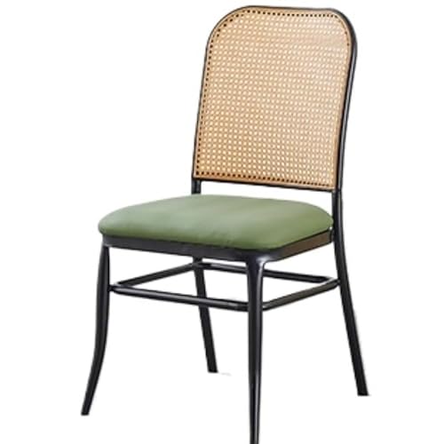 Arbeitsstuhl Home Esszimmer Rattanstuhl mit Armlehnen Studienstuhl Rückenlehnensitz Balkonstuhl Edelstahl Skandinavischer Essstuhl Bürostühle von MPOPO