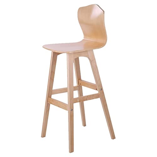 Inselstühle Fester Holz Barstühle mit ergonomischen High Back Essstühle Hochhocker Freizeitkaffee Barhocker Heimschreibtische Stühle Arbeitsstuhl(A) von MPOPO