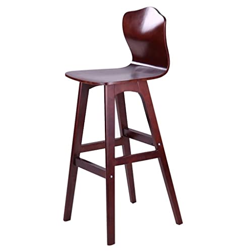 Inselstühle Fester Holz Barstühle mit ergonomischen High Back Essstühle Hochhocker Freizeitkaffee Barhocker Heimschreibtische Stühle Arbeitsstuhl(B) von MPOPO