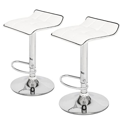Inselstühle Modern Verstellbarer Lift Schwenken Der Hocker PU Lederstuhl Mit Gepolstertem Home Bürostuhl Ohne Rückenlehne Zweiteiliger Set Arbeitsstuhl von MPOPO