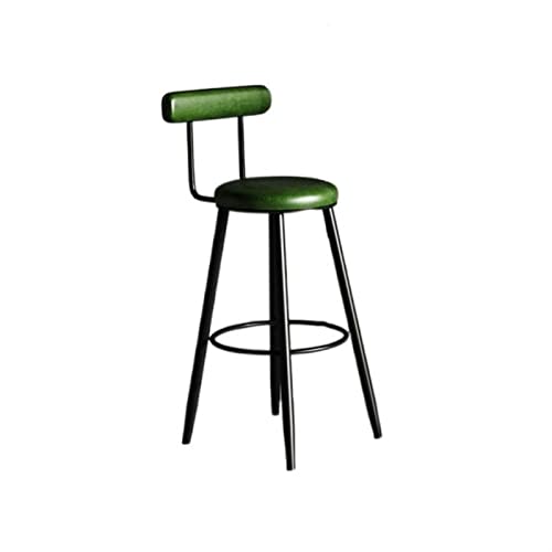 Inselstühle Nordic Bar Stuhl Hause Küche Hoher Hocker Moderne Mode Cafe Dekoration Hohe Stuhl Mit Rückenlehne Freizeit Bar Stuhl Arbeitsstuhl(Grün) von MPOPO