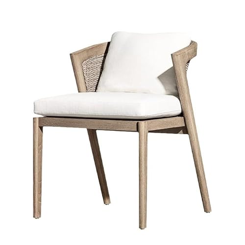 MPOPO Arbeitsstuhl Esszimmerstuhl aus geflochtenem Seil für skandinavische Außenbereiche, einfacher Gartenstuhl für Terrasse und Villa Bürostühle von MPOPO