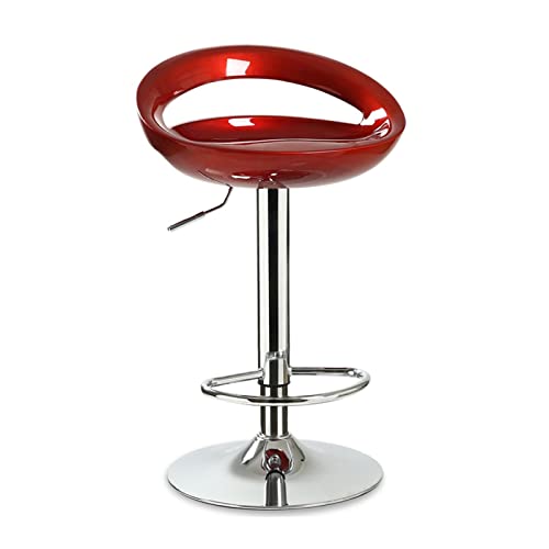 MPOPO Inselstühle Moderner Barstuhl mit hohler Rückenlehne Hebestuhl Home Wohnzimmer Küche Esszimmer Dekoration Hoher Hocker Drehstuhl Barstuhl Arbeitsstuhl(H) von MPOPO