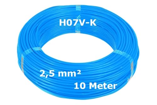 H07V-K Verdrahtungsleitung 2,5mm² blau - 10 Meter - feindrähtig Litze Kabel Leitung 2.5mm² 2 5mm2 H07V-K Verdrahtungsleitung 2,5mm² blau - 10 Meter - feindrähtig Litze Kabel Leitung 2.5mm² 2 5mm2 von MPS-Contact