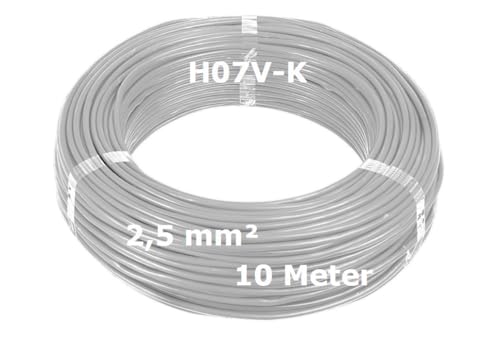 H07V-K Verdrahtungsleitung 2,5mm² grau - 10 Meter - feindrähtig Litze Kabel Leitung 2.5mm² 2 5mm2 H07V-K Verdrahtungsleitung 2,5mm² grau - 10 Meter - feindrähtig Litze Kabel Leitung 2.5mm² 2 5mm2 von MPS-Contact