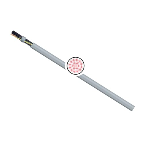 Steuerleitung 5x0,75mm² | Grau | 10 Meter - ÖPVC-JZ 5 Adern Kabel Steuerkabel Mantelleitung Leitung mit grün gelben Schutzleiter von MPS-Contact
