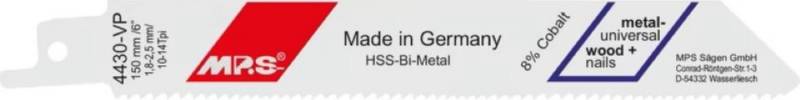 MPS Sägeblatt, MPS Bi-Metall-Säbelsägeblatt gefräst und geschränkt von MPS