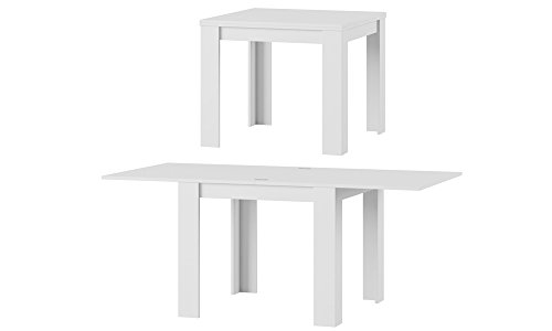 MPS praktisch Tisch Saturn 90-180x77x90 cm Küchentisch Esszimmertisch Esstisch Wohnzimmer Quadrat-Tisch 90x90 4 Tischfüße Ausziehtisch ausziehbarer Tisch modern von MPS