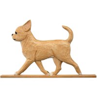 Chihuahua Dig | Hund Im Gang Topper - Mehrere Farben Erhältlich von MPWoodcarver